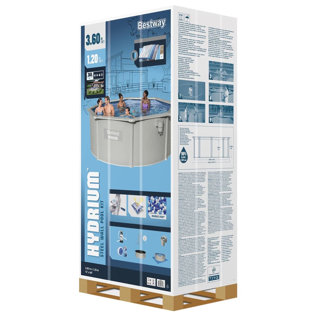 Bestway Framezwembad Hydrium Bovengronds Rond 360X120 Cm