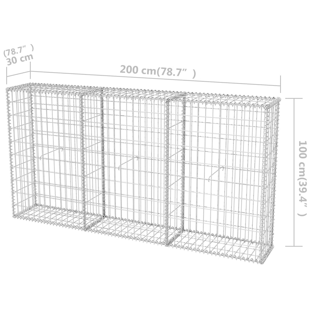 Gabion Mand 200X30X100 Cm Gegalvaniseerd Staal