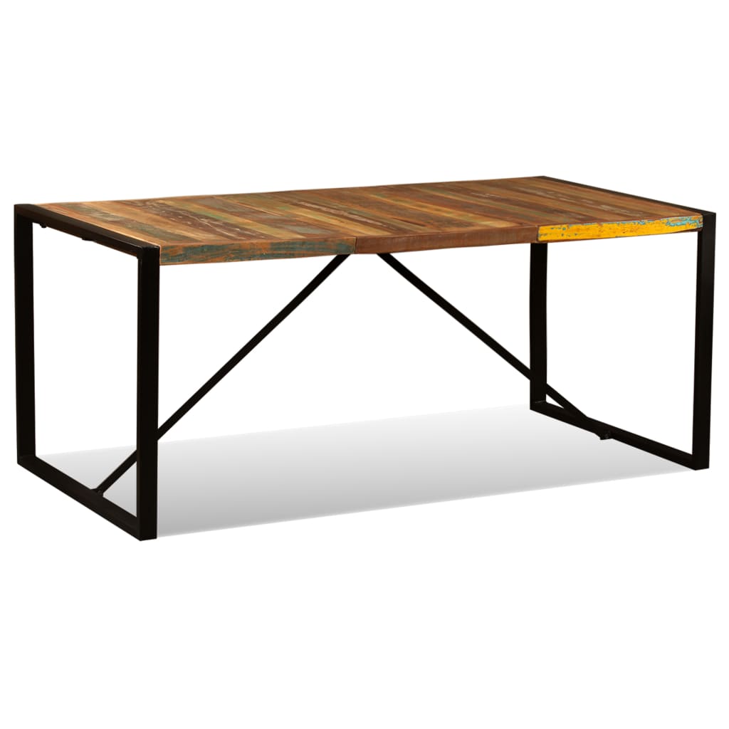 Eettafel 180 Cm Massief Gerecycled Hout 180 x 90 x 76 cm Multikleur