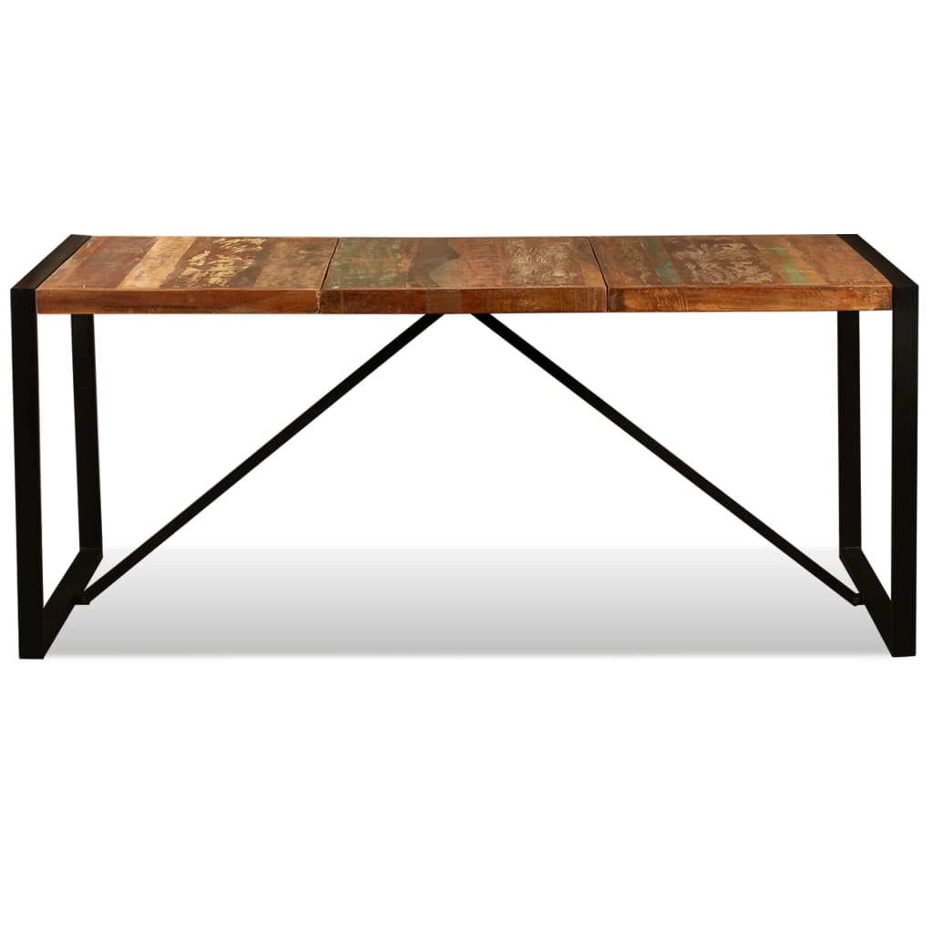 Eettafel 180 Cm Massief Gerecycled Hout 180 x 90 x 76 cm Multikleur