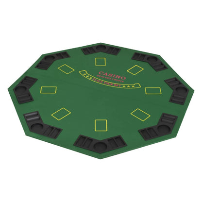 Poker Tafelblad Voor 8 Spelers 2-Voudig Inklapbaar Groen