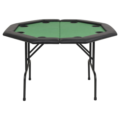 Pokertafel Voor 8 Spelers Achthoekig 2-Voudig Inklapbaar Groen