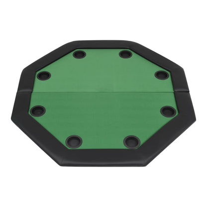 Pokertafel Voor 8 Spelers Achthoekig 2-Voudig Inklapbaar Groen