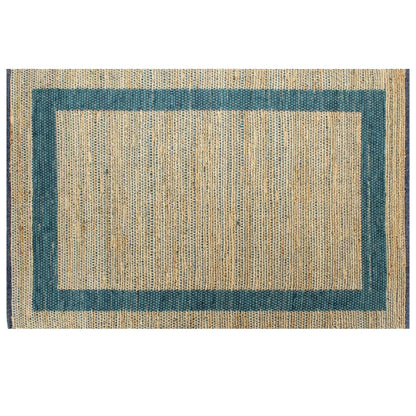 Vloerkleed Handgemaakt Jute 80 x 160 cm Blauw