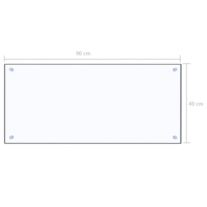 Spatscherm Keuken 90X40 Cm Gehard Glas Transparant 90 x 40 cm Doorzichtig