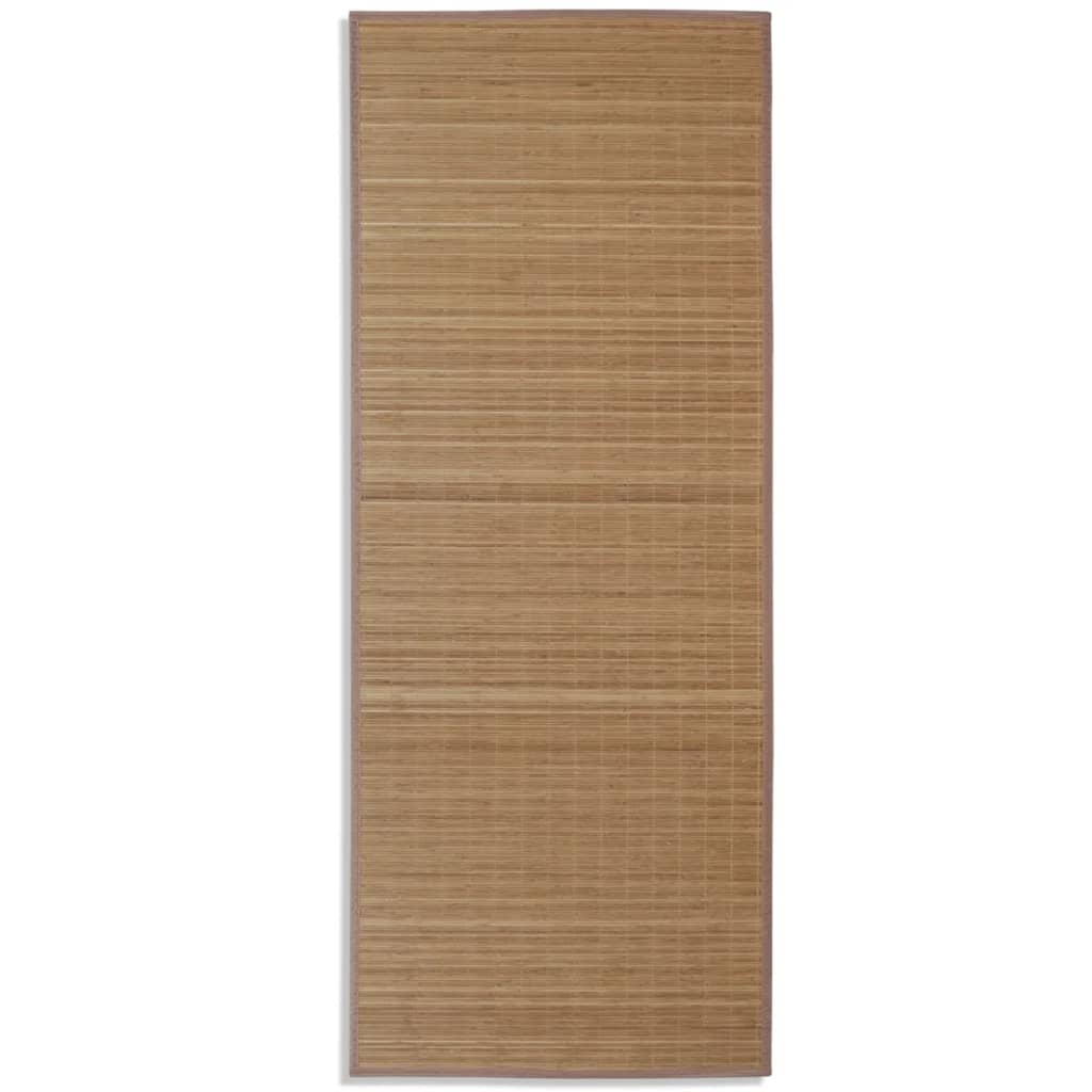 Tapijt Rechthoekig Bamboe 80 x 200 cm Bruin