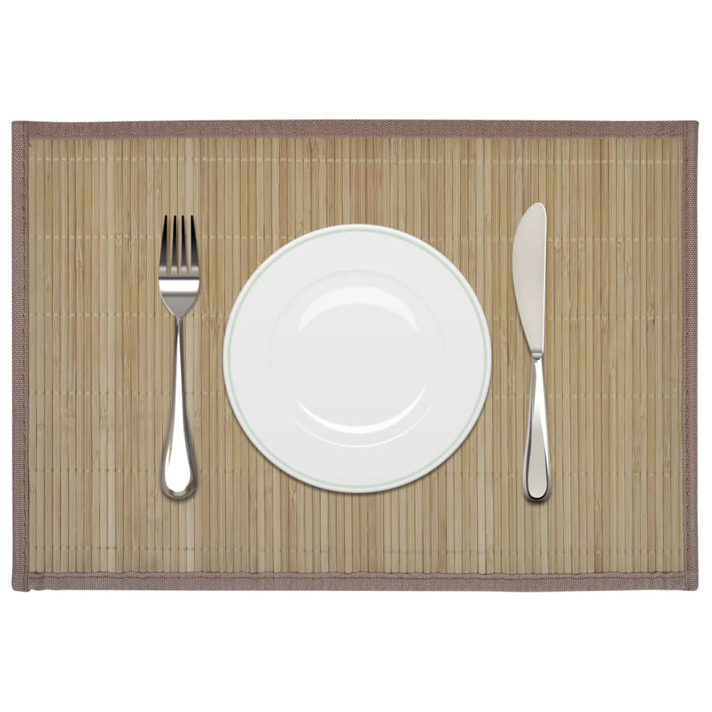 6 St Placemats 30X45 Cm Bamboe Bruin 1