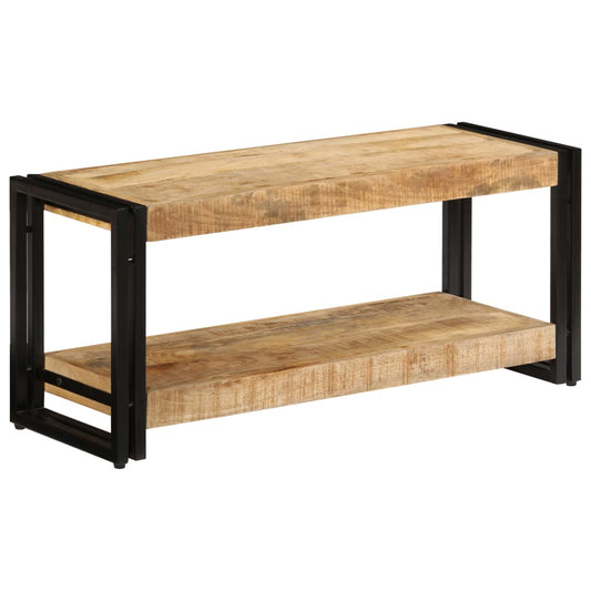 Tv-Meubel 90X30X40 Cm Massief Mangohout 1 90 x 30 x 40 cm Zwart