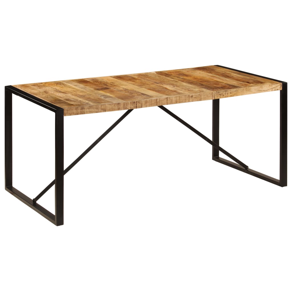 Eettafel 180X90X75 Cm Massief Mangohout 180 x 90 x 75 cm Zwart