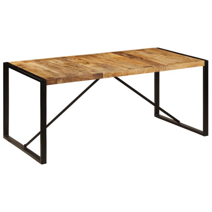 Eettafel 180X90X75 Cm Massief Mangohout 180 x 90 x 75 cm Zwart