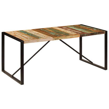 Eettafel 180X90X75 Cm Massief Gerecycled Hout 180 x 90 x 75 cm Zwart