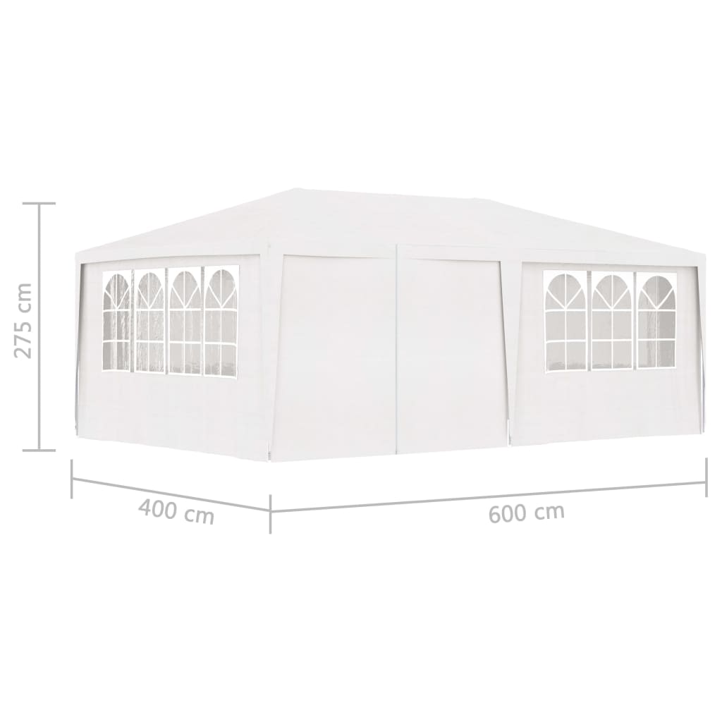 Partytent Met Zijwanden Professioneel 90 G/M² 4X6 M Wit