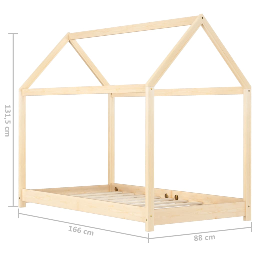 Kinderbedframe Massief Grenenhout 80X160 Cm