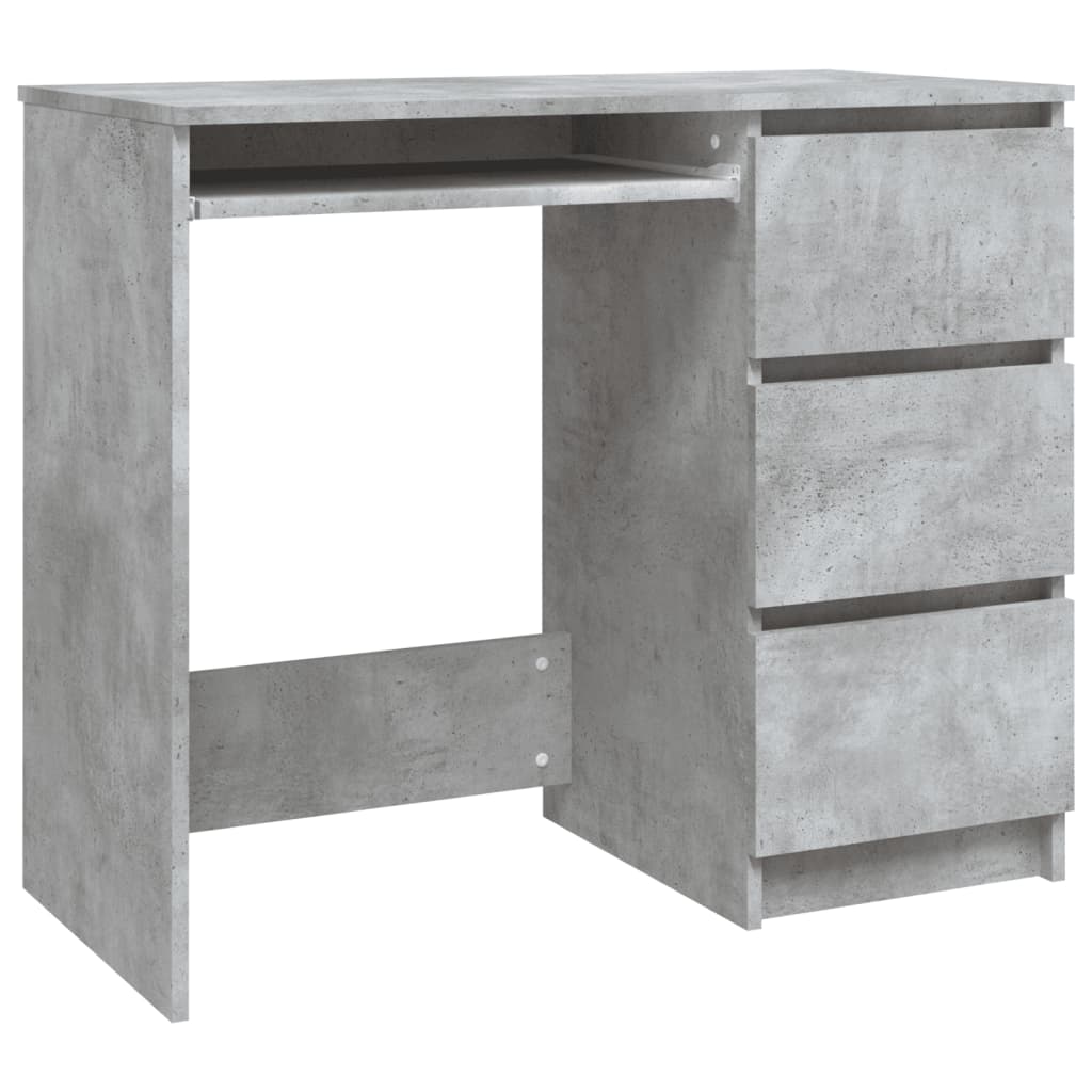 Bureau 90X45X76 Cm Spaanplaat Betongrijs 1