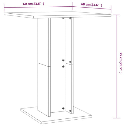 Bistrotafel 60X60X75 Cm Spaanplaat Zwart 1