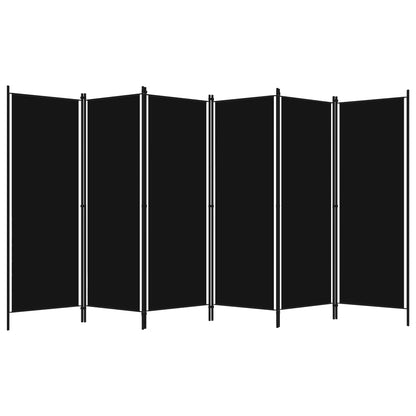 Kamerscherm Met 6 Panelen 300X180 Cm Zwart