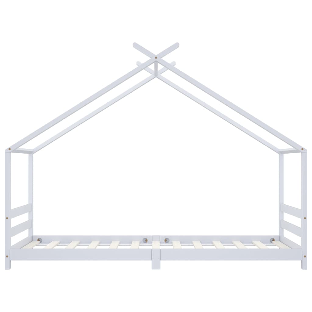 Kinderbedframe Massief Grenenhout Wit 90X200 Cm