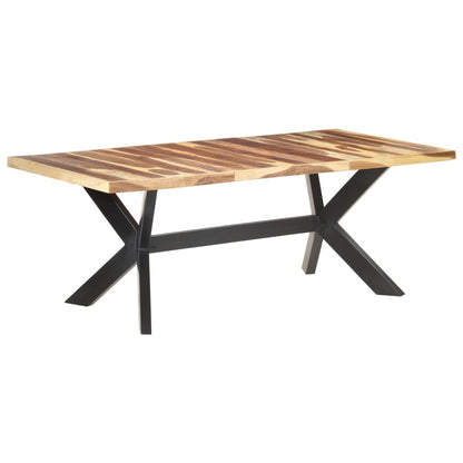 Eettafel 200X100X75 Cm Hout Met Honingkleurige Afwerking 200 x 100 x 75 cm