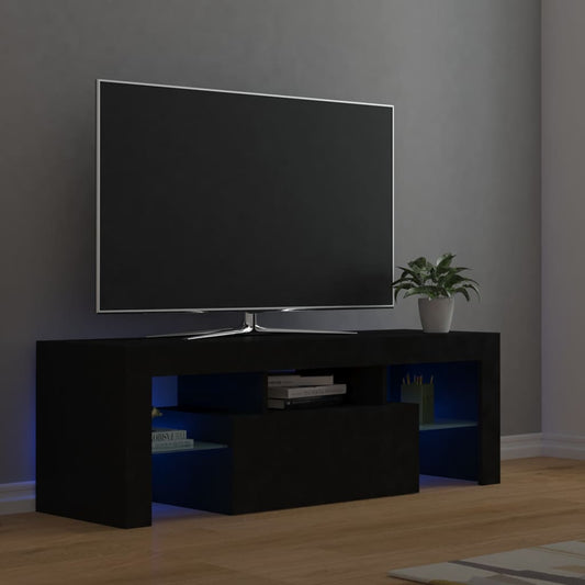 Tv-Meubel Met Led-Verlichting 120X35X40 Cm Zwart