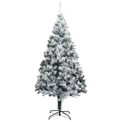 Kunstkerstboom met sneeuwvlokken 300 cm PVC groen