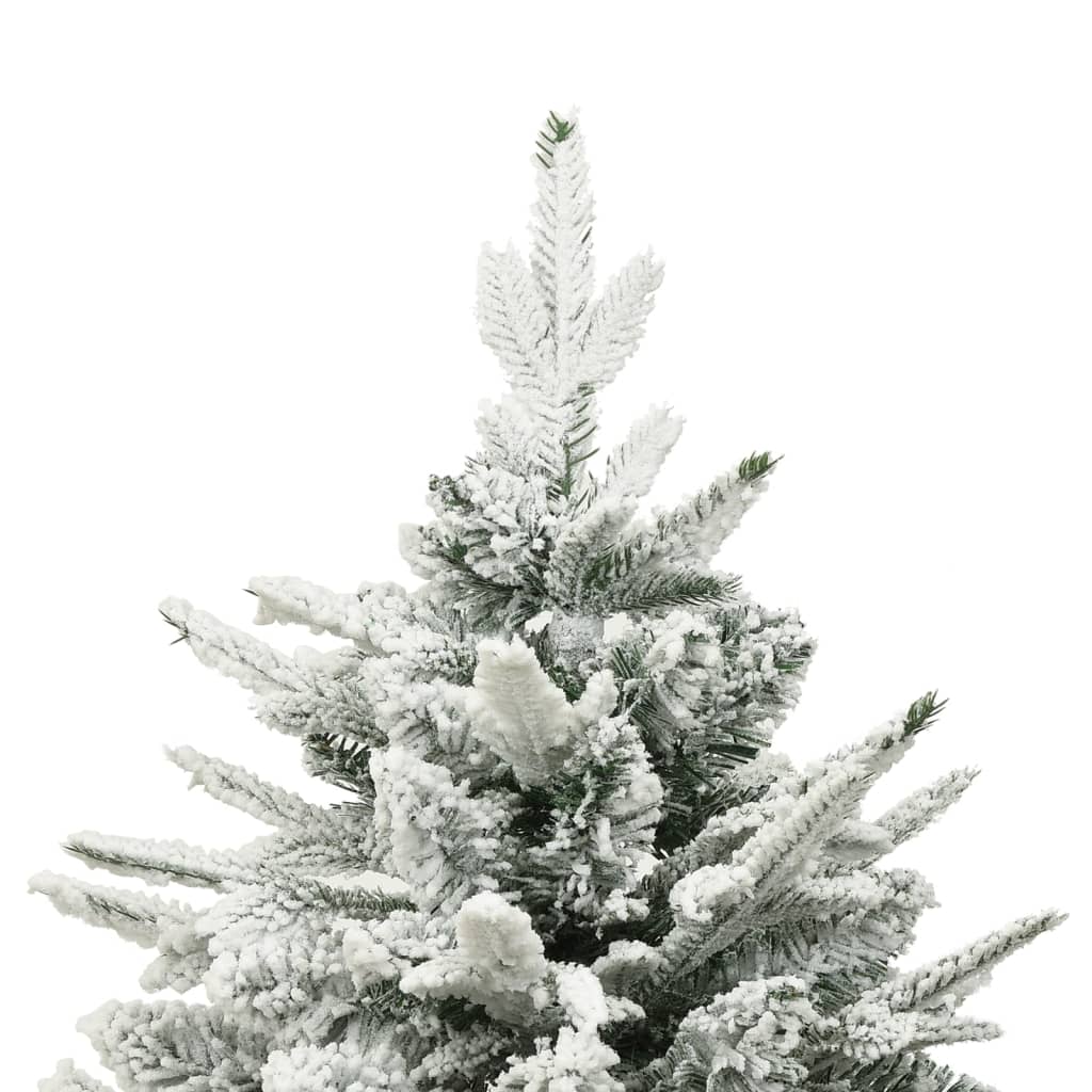 Kunstkerstboom met sneeuwvlokken 180 cm PVC en PE groen