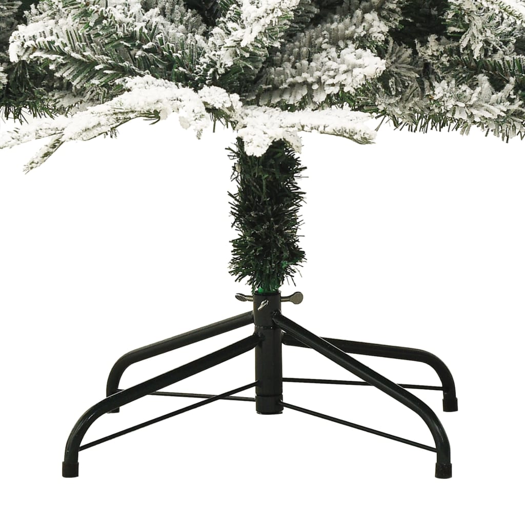 Kunstkerstboom met sneeuwvlokken 180 cm PVC en PE groen