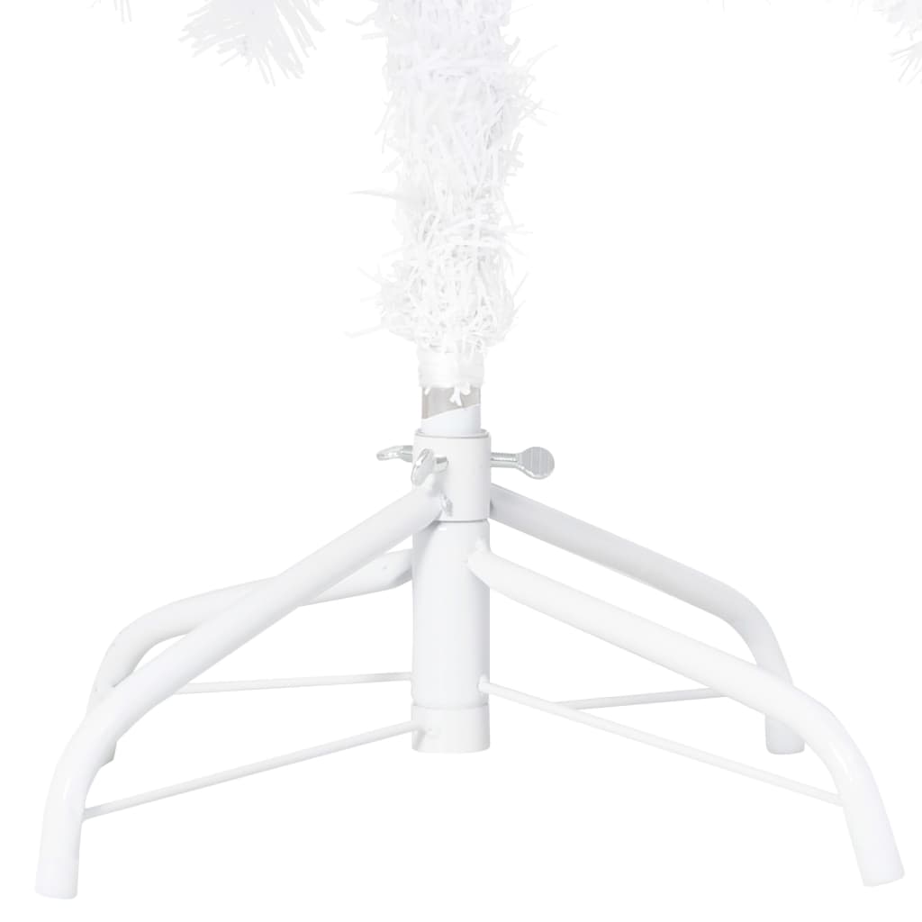 Kunstkerstboom met verlichting en kerstballen 180 cm PVC wit