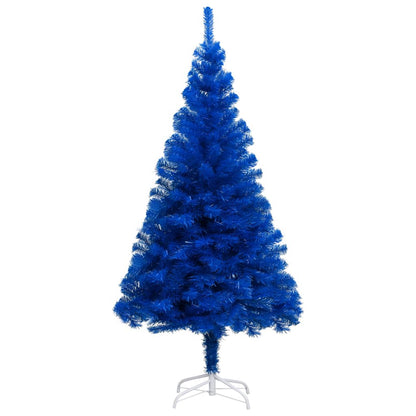 Kunstkerstboom met verlichting en kerstballen 240 cm PVC blauw