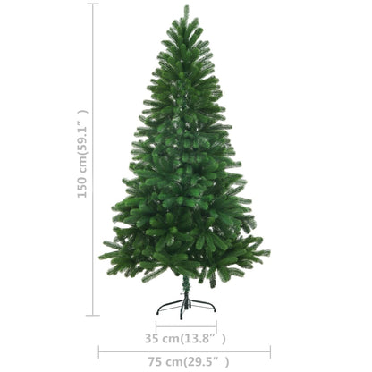 Kunstkerstboom met verlichting en kerstballen 150 cm groen