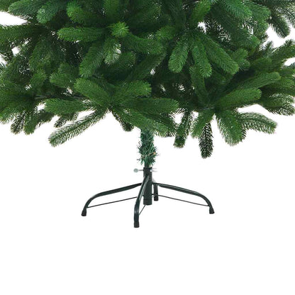 Kunstkerstboom met verlichting en kerstballen 210 cm groen