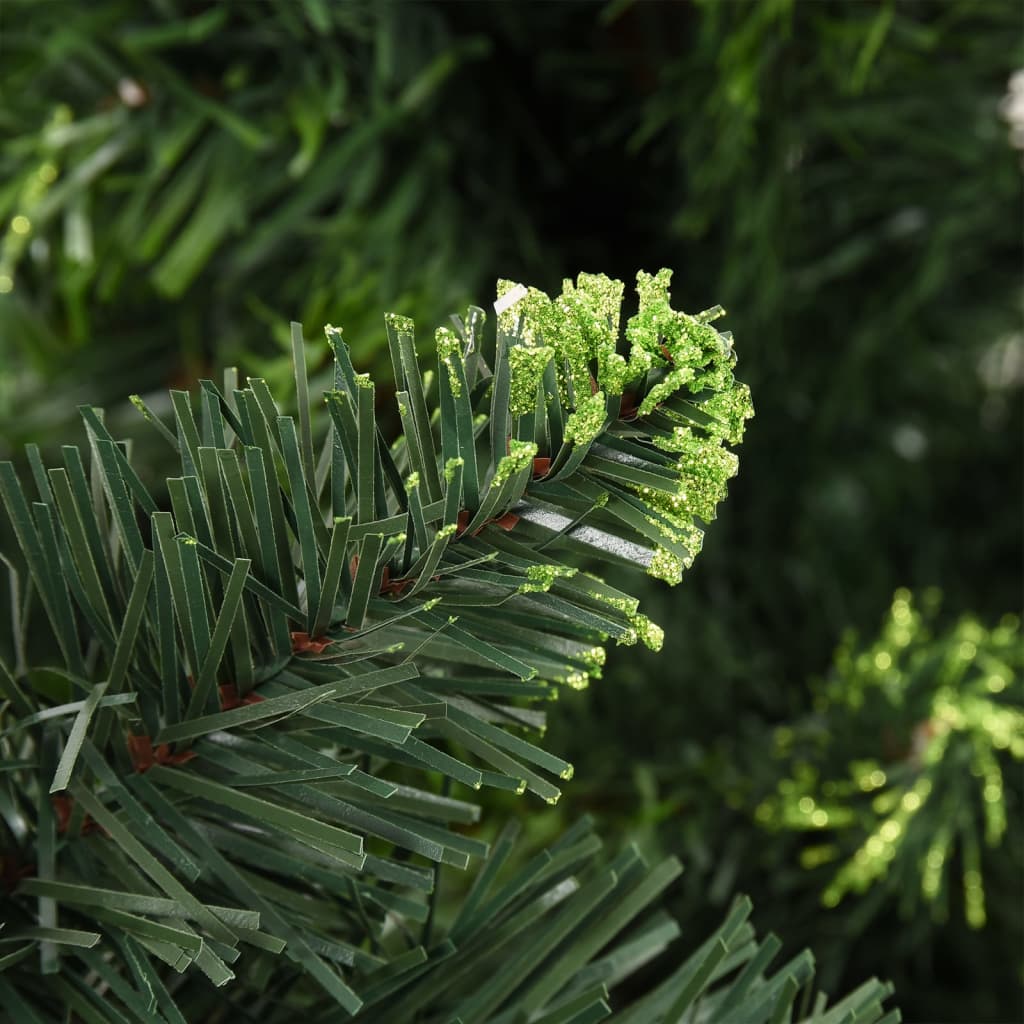 Kunstkerstboom met verlichting en dennenappels 210 cm groen