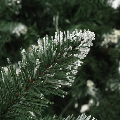 Kunstkerstboom met verlichting en dennenappels 210 cm