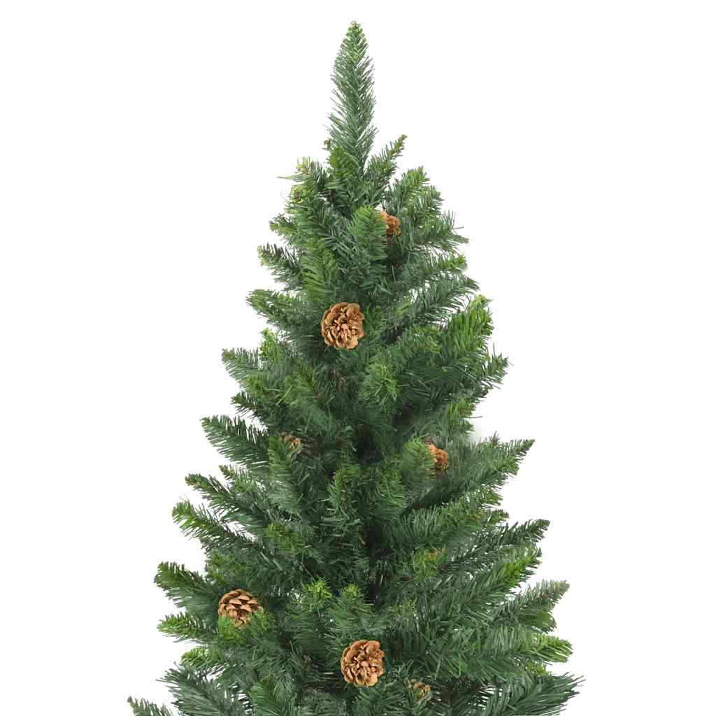 Kunstkerstboom met verlichting en kerstballen 180 cm groen