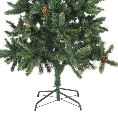 Kunstkerstboom met verlichting en kerstballen 180 cm groen