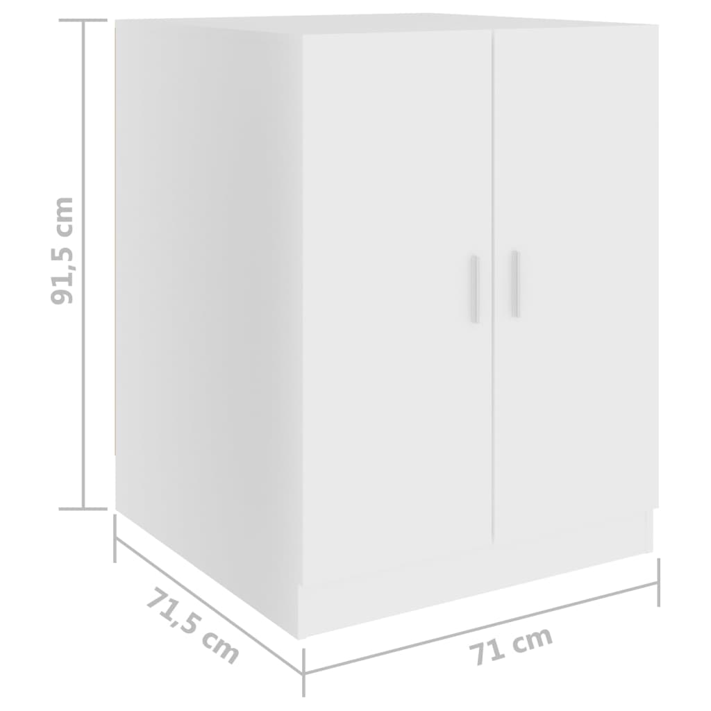 Wasmachinekast 71X71,5X91,5 Cm Wit