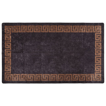 Vloerkleed Wasbaar Anti-Slip En Goudkleurig Zwart 190 x 300 cm
