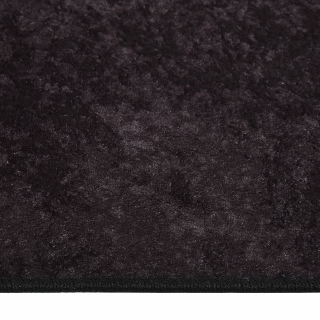 Vloerkleed Wasbaar Anti-Slip Kleurig Antraciet 80 x 300 cm
