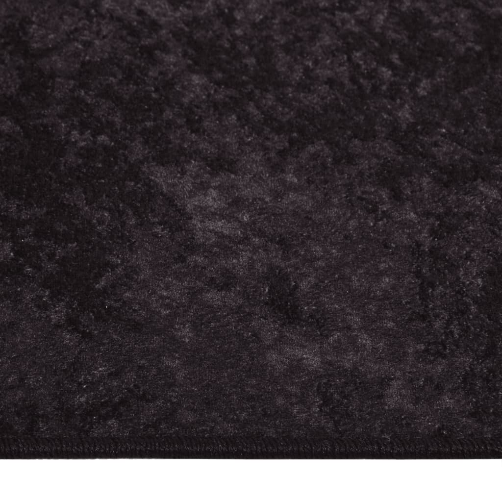 Vloerkleed Wasbaar Anti-Slip Kleurig Antraciet 120 x 180 cm