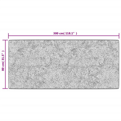 Vloerkleed Wasbaar Anti-Slip Grijs 80 x 300 cm