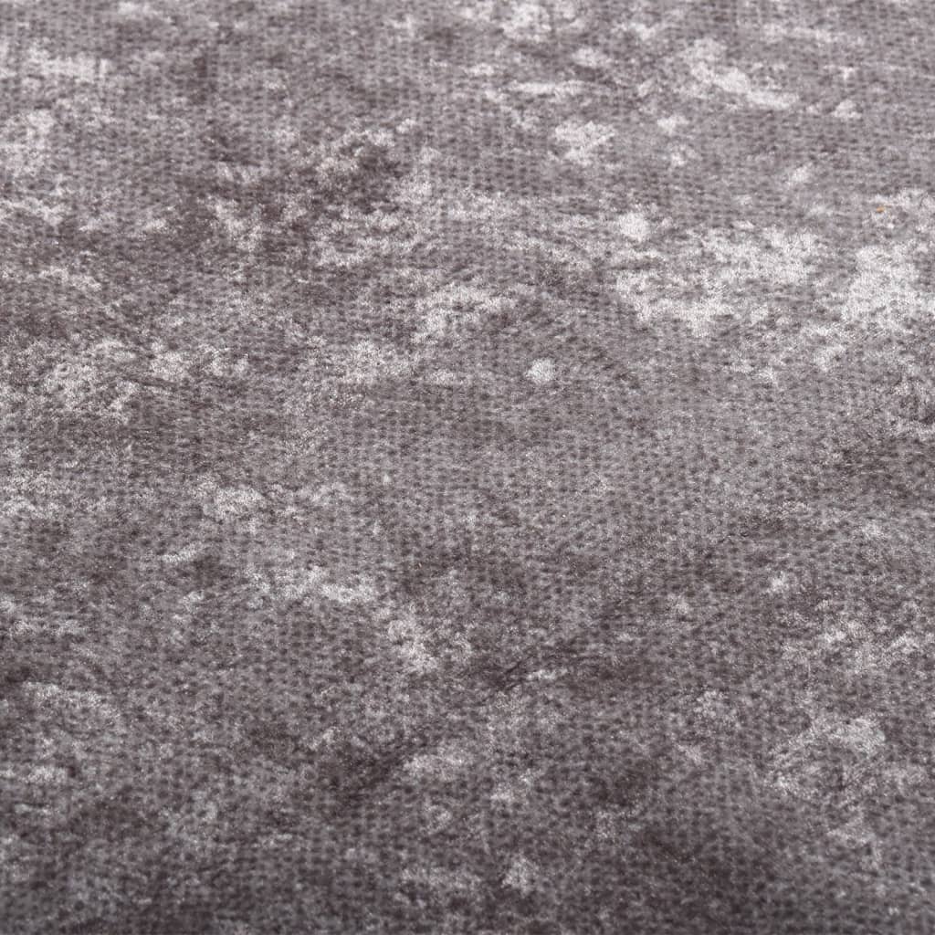 Vloerkleed Wasbaar Anti-Slip Grijs 190 x 300 cm