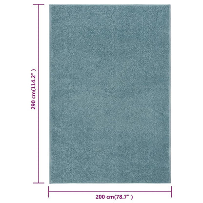 Vloerkleed Kortpolig 200 x 290 cm Blauw