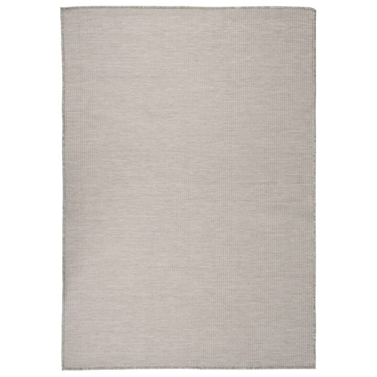 Buitenkleed Platgeweven 160 x 230 cm Taupe