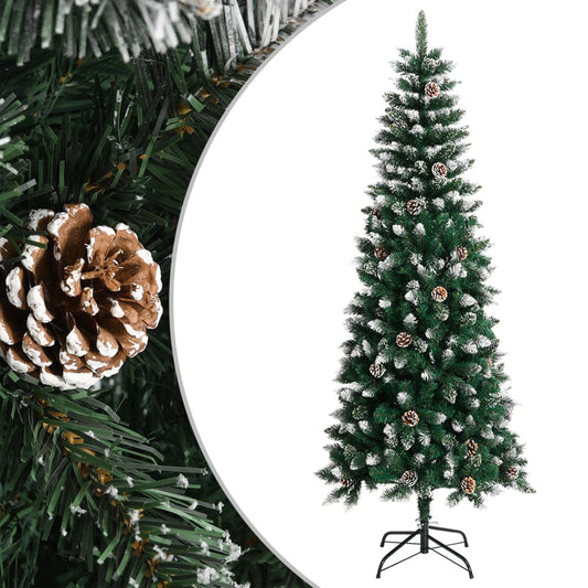 Kunstkerstboom met standaard 210 cm PVC groen