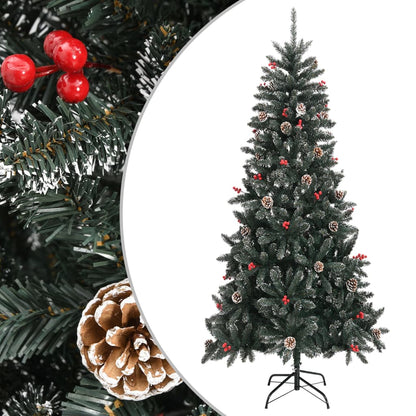 Kunstkerstboom met standaard 240 cm PVC groen