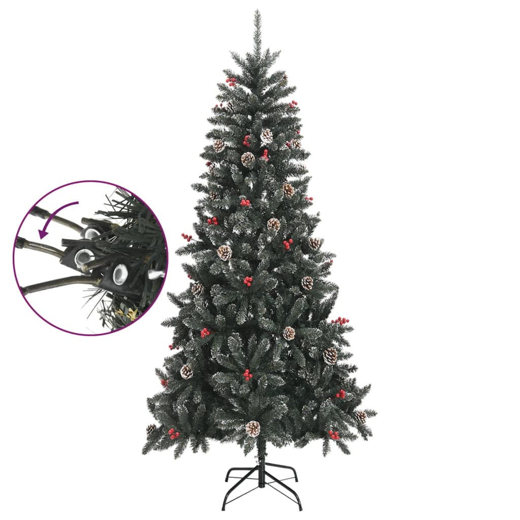 Kunstkerstboom met standaard 240 cm PVC groen