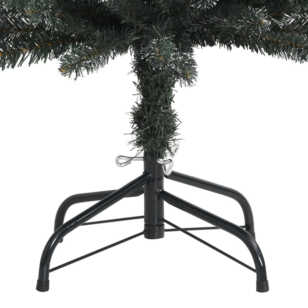 Kunstkerstboom met standaard smal 240 cm PVC groen