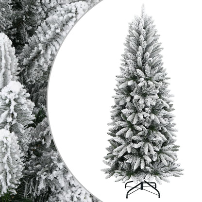 Kunstkerstboom met sneeuw 210 cm PVC en PE