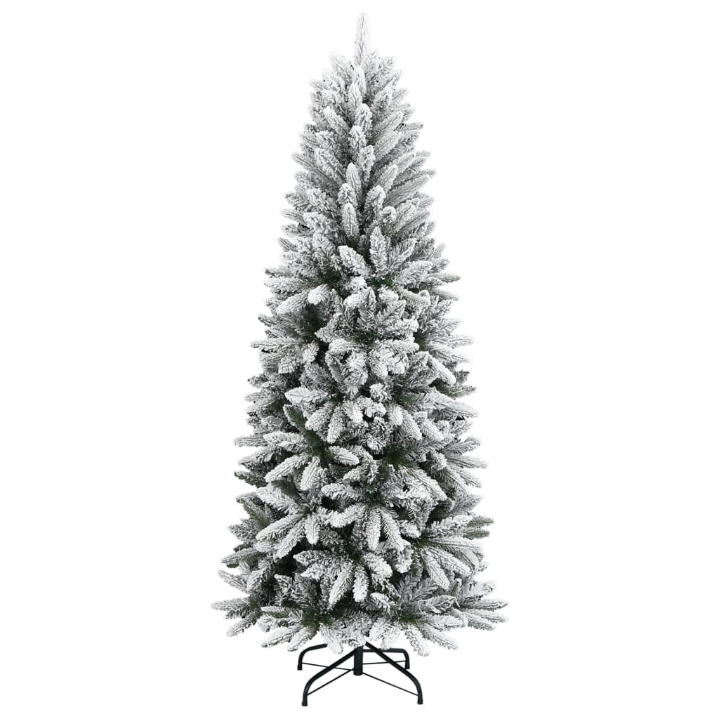 Kunstkerstboom met sneeuw 210 cm PVC en PE