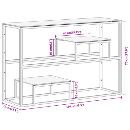 Wandtafel Roestvrijstaal En Gehard Kleurig Zilver Glas