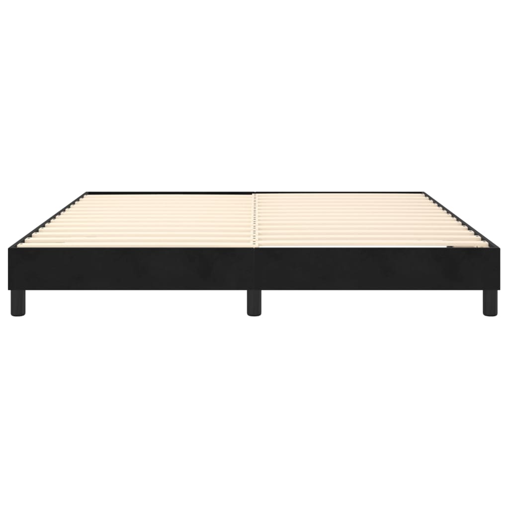 Boxspringframe Fluweel Zwart 160X200 Cm 160 x 200 cm 25 cm